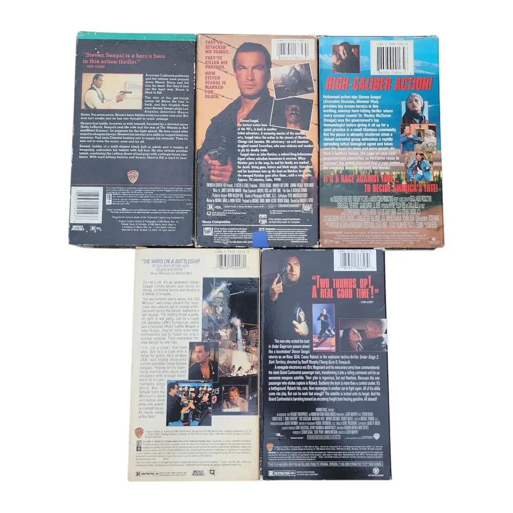 Steven Seagal VHS Lot 5 Tapes Hard To Kill Marked For Death Patriot Under Siege - Picture 6 of 8